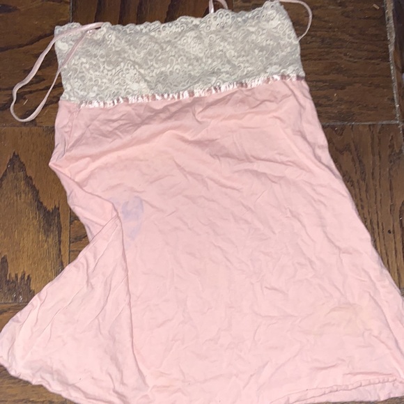 Victoria secret pink lil lace adjustable mighty nightgown /cami lace size XS - Picture 13 of 16